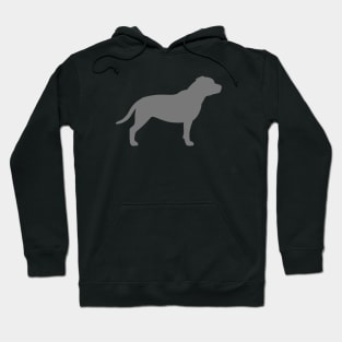 Grey Staffordshire Bull Terrier Silhouette Hoodie